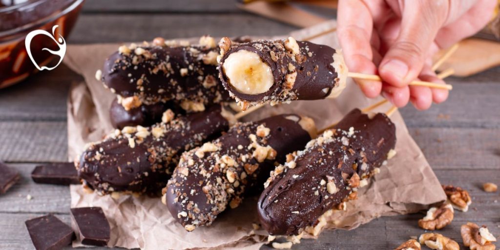 Παγωμένες μπανάνες με σοκολάτα