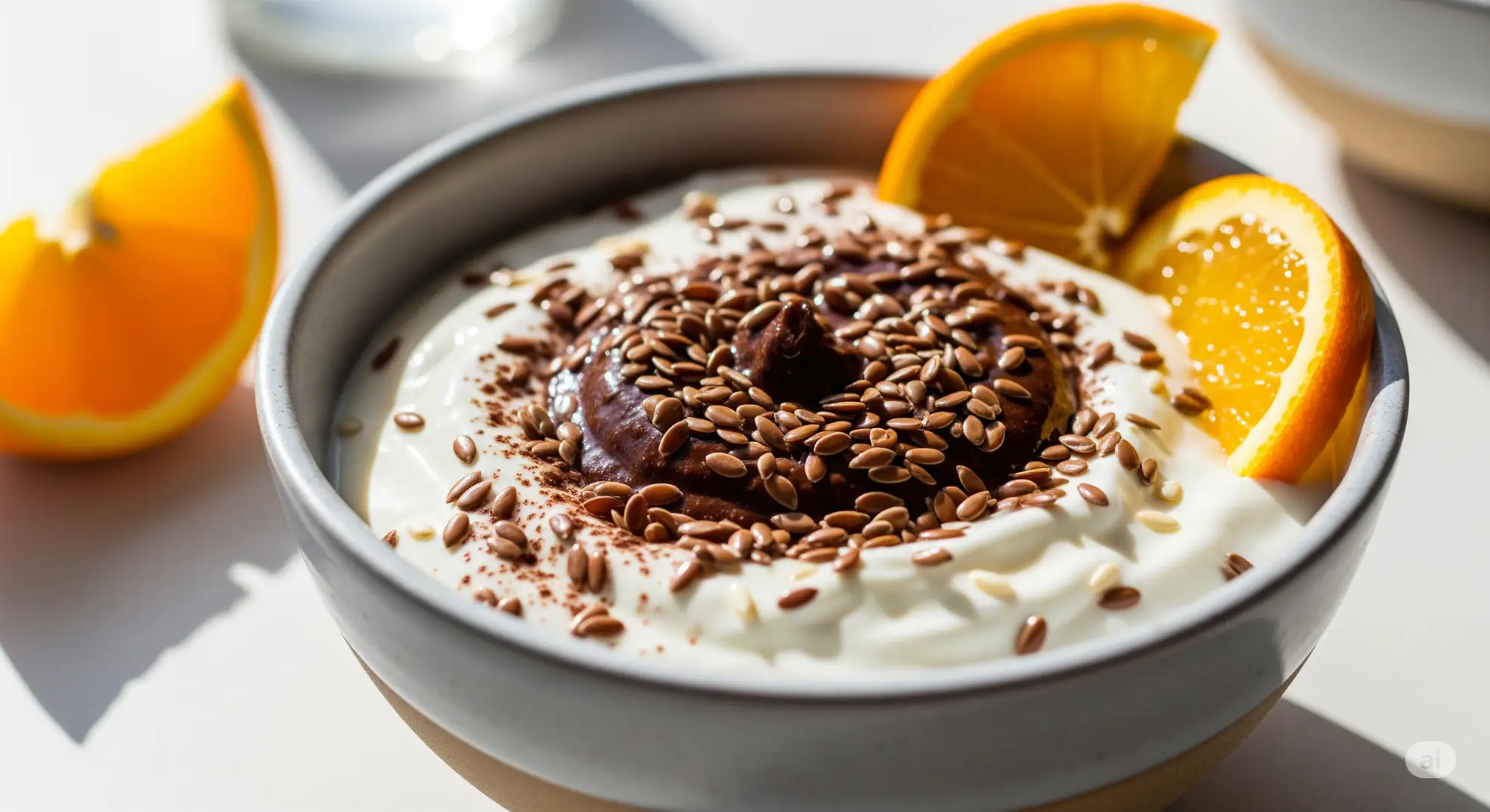 giaourti me tachini kai kakao